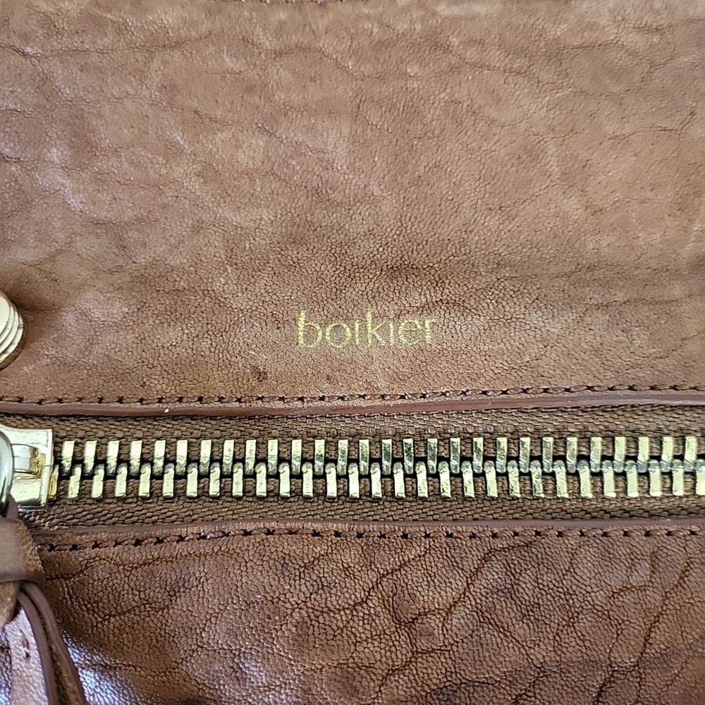 Botkier‎ Taupe Leather Medium Fringe Shoulder Bag Purse - Picture 2 of 10